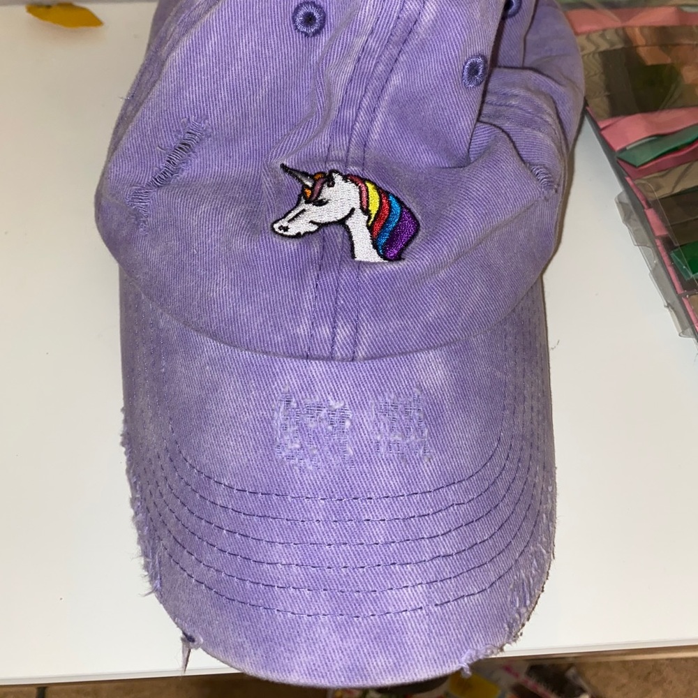 Distressed unicorn hat